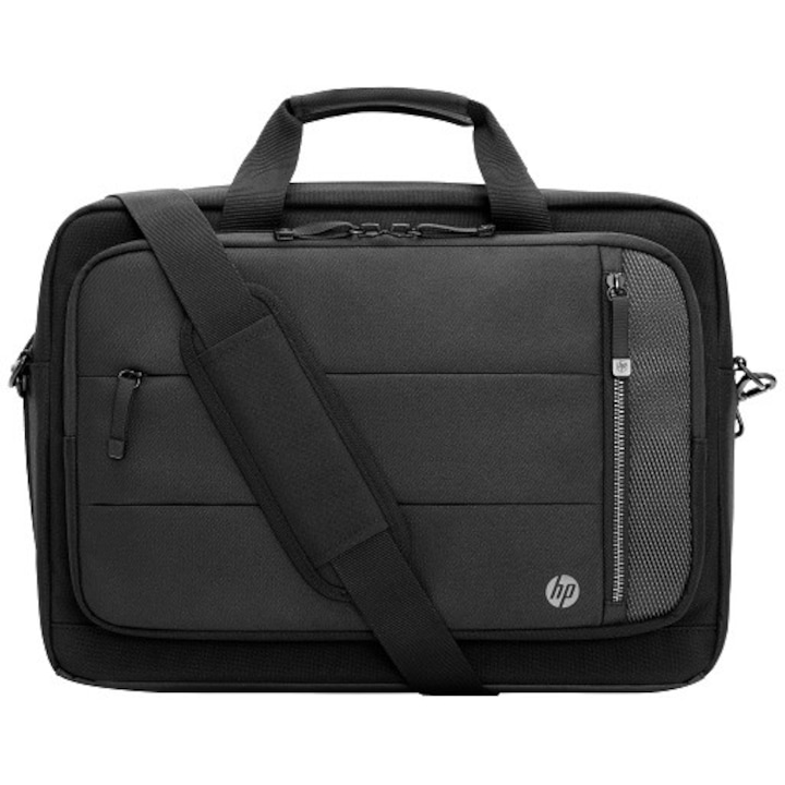 Geanta laptop HP Renew Executive, 16", Poliester, fermoar cu incuietoare, elemente reflectorizante, buzunar RFID, Negru