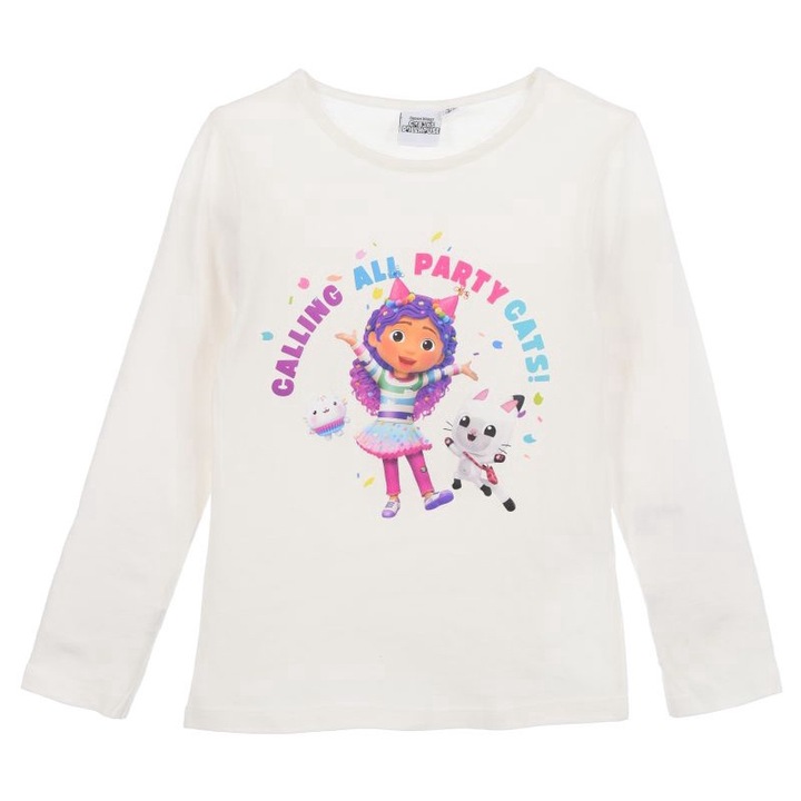 Блуза Gabby Dollhouse за момиче, бяла, памук, Бял