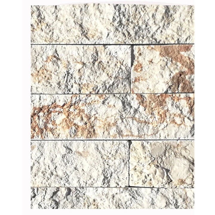 Galia White, Sprengelt Mészkő burkolólap, Lapméret:7x30x1, 5cm (0, 294m2/karton)