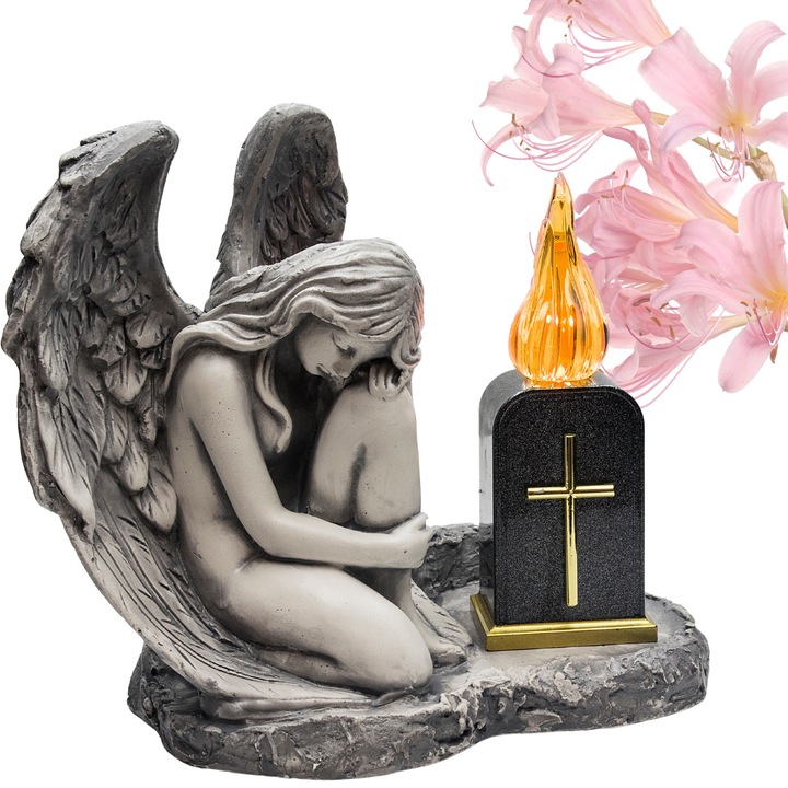 Figurina funerara inger, Decortrend, Rasina, Gri