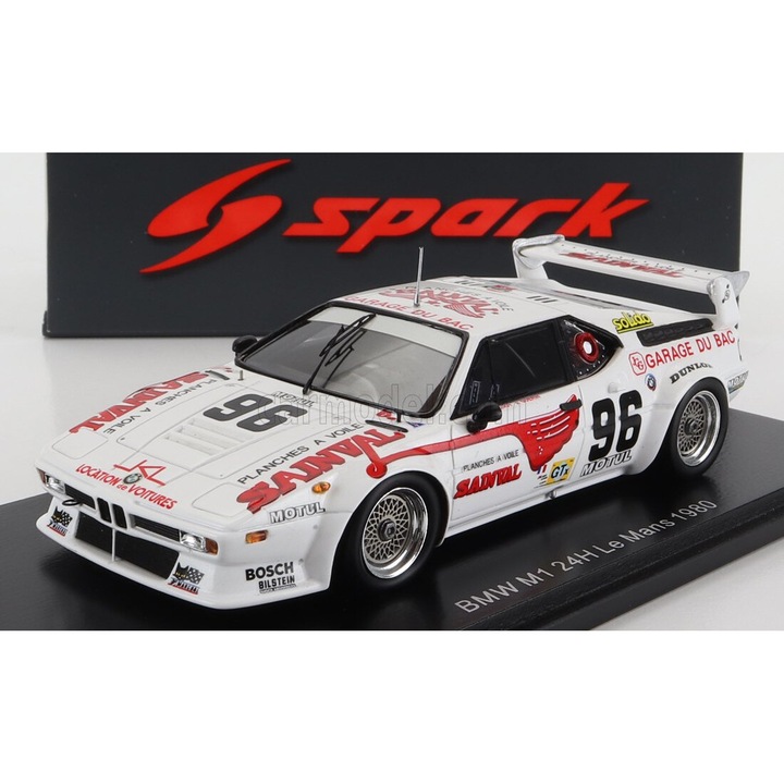 Modellautó, BMW M1 M88 3.5l S6, 24 órás Le Mans 1980, Szikra, Metál, Többszínű