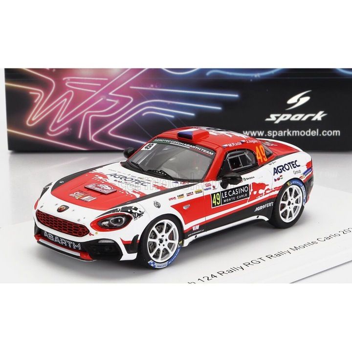 Modellautó Fiat 124 Rally Rgt N 49 Rally Montecarlo 2022, Szikra, Fém, Többszínű