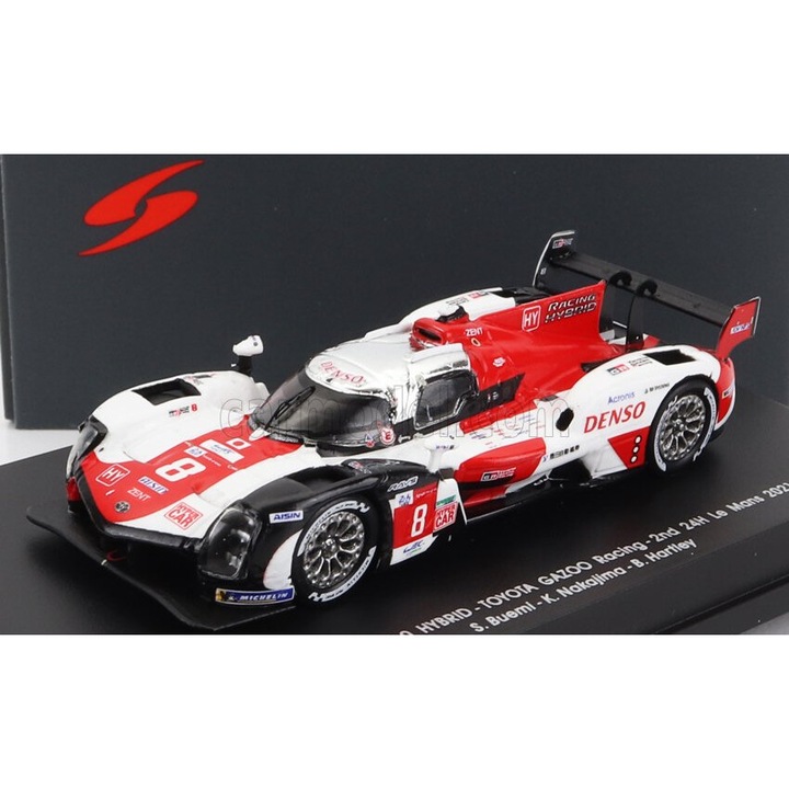 Modellautó, Toyota GR010, 3.5L V6 Twin Turbo Hybrid, Spark, Fém, Többszínű