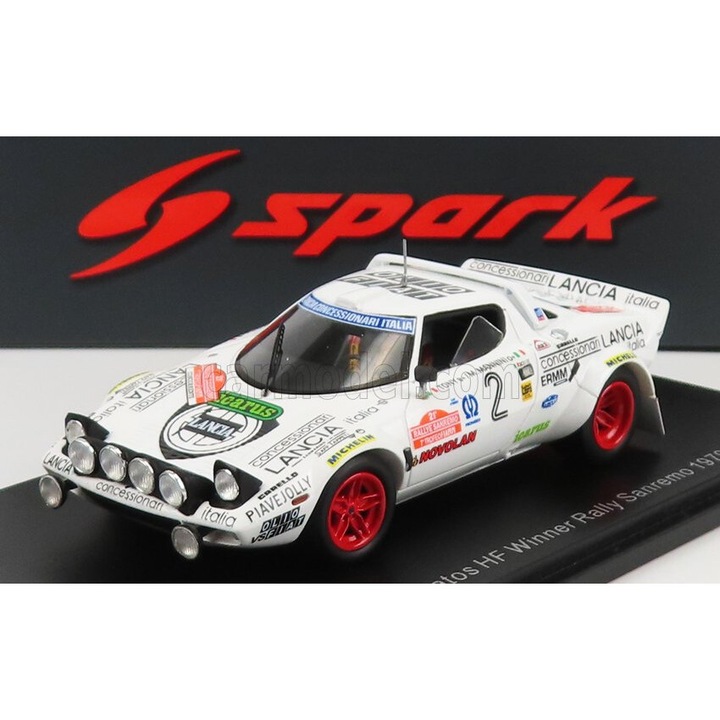 Lancia Stratos Hf N 2 Sanremo Rally Winner 1979 modellautó, Szikra, Fém, Többszínű