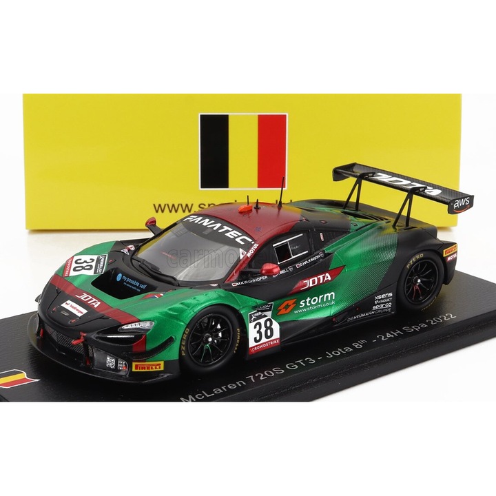 Modellautó, Mclaren 720s Gt3 Team Jota N 38, Szikra, Fém, Többszínű