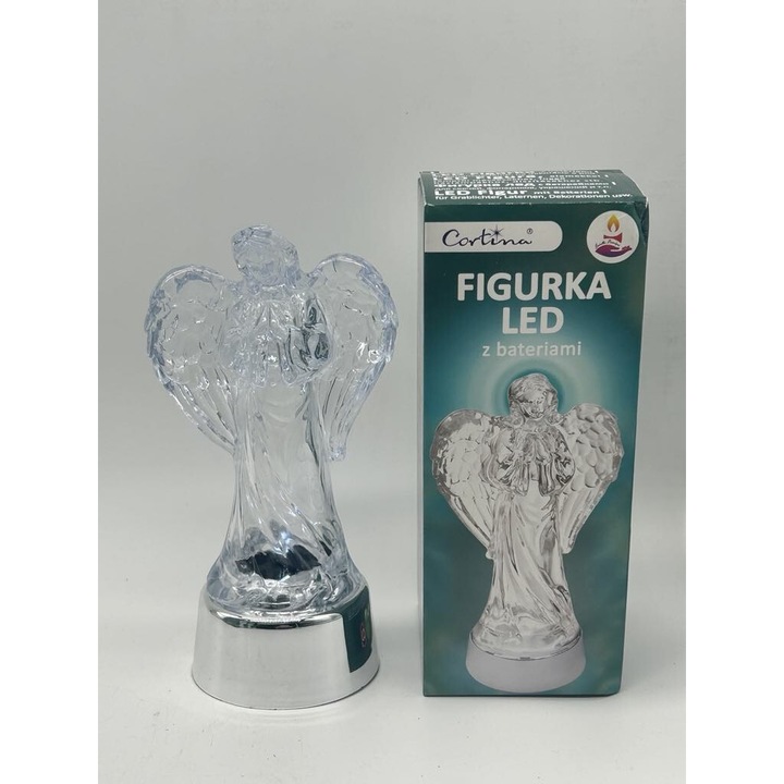Aniol LED figura, Lamp-Art, fehér, 18x7cm, elemkészlettel