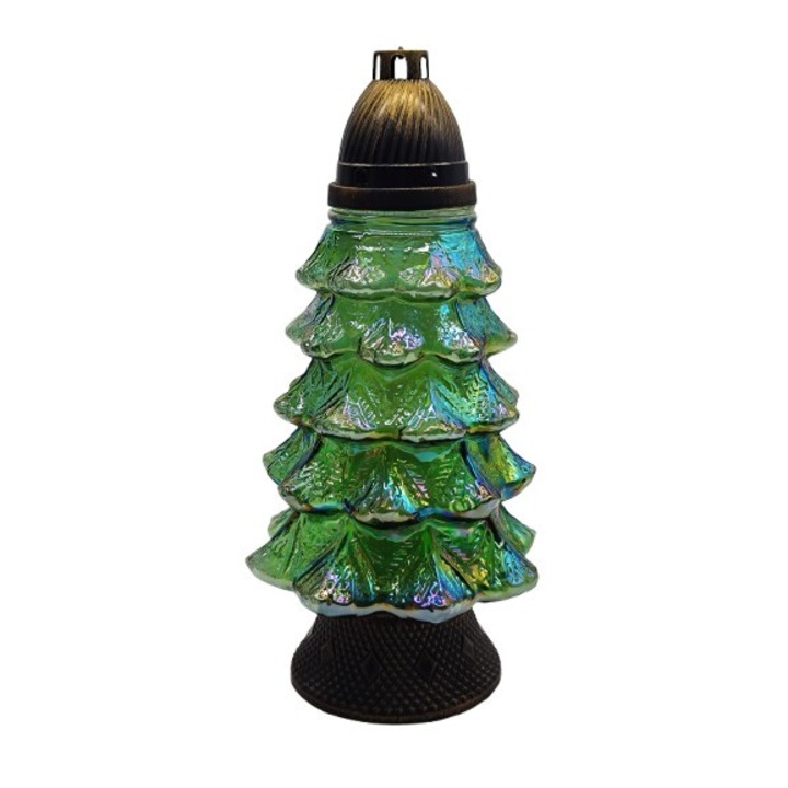 Lumanare decorativa Lamp-Art, forma choinki, verde, 34x17cm, 1 bucata