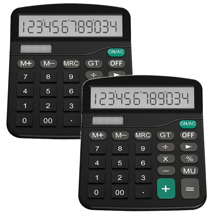 Calculator de birou, set cu penar, dosare cu buzunare, rucsac din nailon, culori multiple