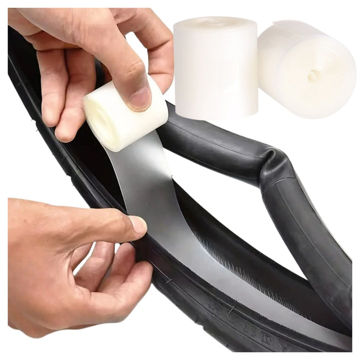 Insertie antiperforare, Fit4med, 26 inch, 2 bucati, Antiperforare, Pentru biciclete de munte, Montare usoara, Durabilitate ridicata, Lapte transparent