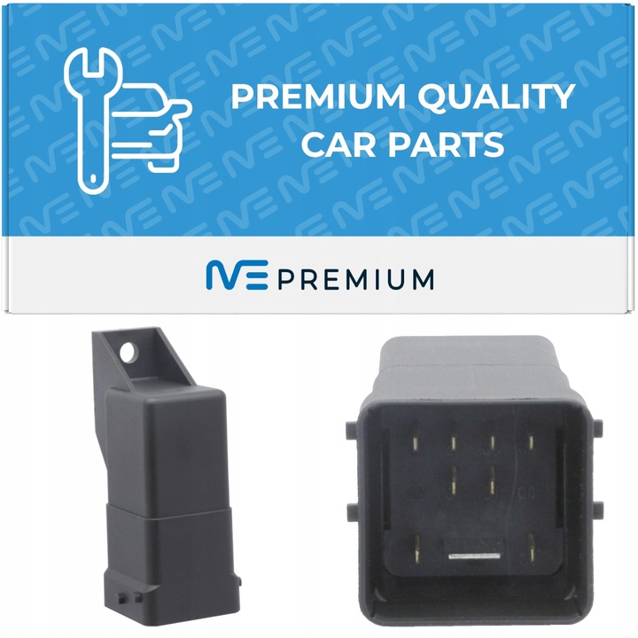 Gyújtógyertya relé, ME Premium, 12V, 9 tűs, Fekete, Fiat ducato és Iveco daily, Autótartozékok