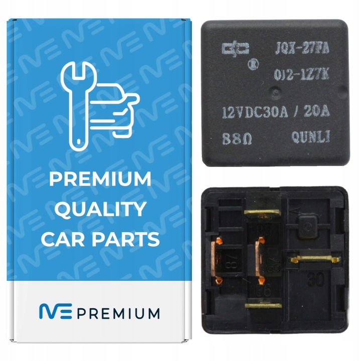 Releu auto, ME Premium, 12v 40a 5-pin, Negru, Alimentare 12v, Accesorii auto