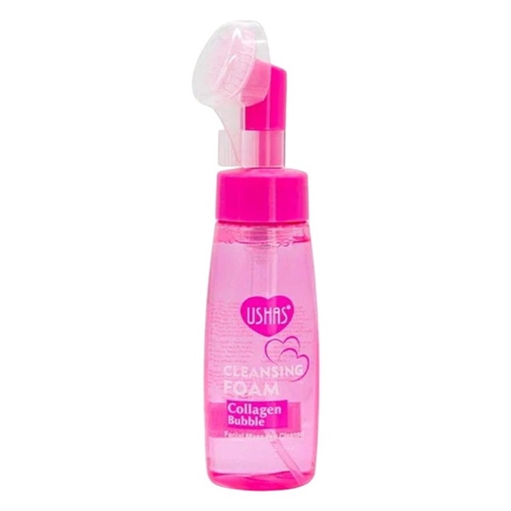 Почистваща пяна за лице с Collagen Bubble, ревитализираща, дълбоко почистваща, премахва микроскопични замърсявания, хидратира и озарява кожата, вградена силиконова четка Premium, 240 гр