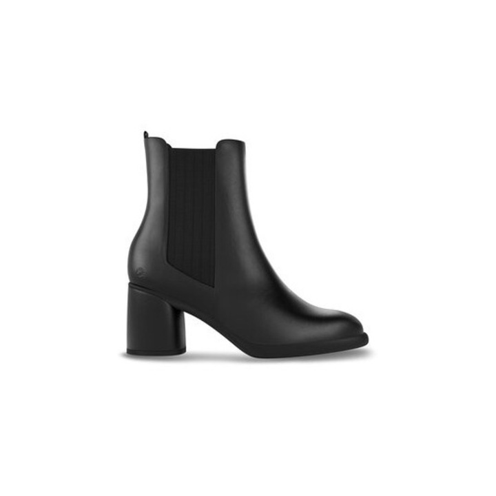 Ghete dama Ecco, 304341212, Piele naturala, Negru, Negru