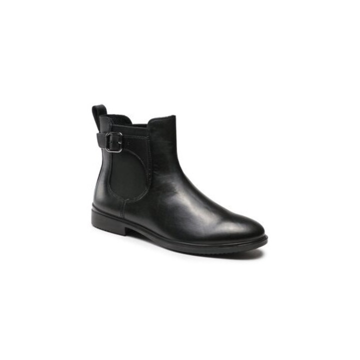 Ghete dama Ecco, 303172121, Piele naturala, Negru, Negru