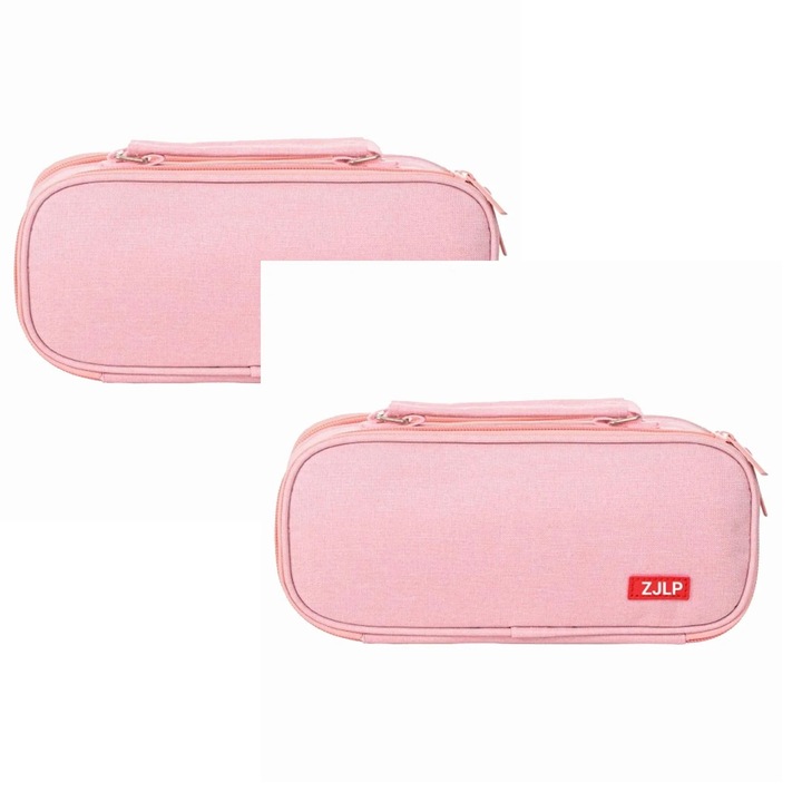 Penare multicolore, organizator cu capacitate mare, 2 compartimente, 23x11x7cm