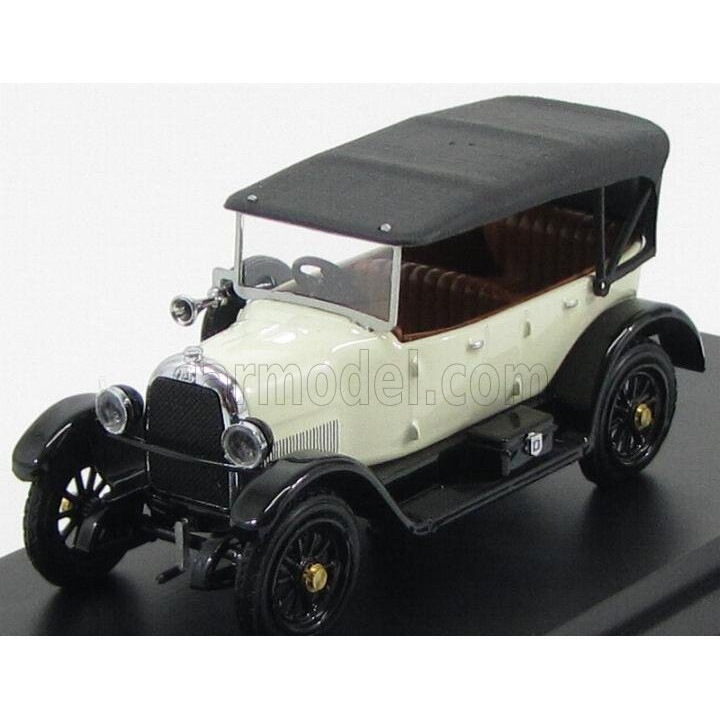 Modellautó Fiat 501 Sport Cabriolet Zárt 1919, Rio, Fém, Fehér/Fekete