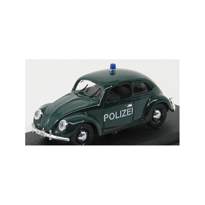 Modell autó Volkswagen Beetle Polizei 1953 1:43, Rio, Fém, Zöld