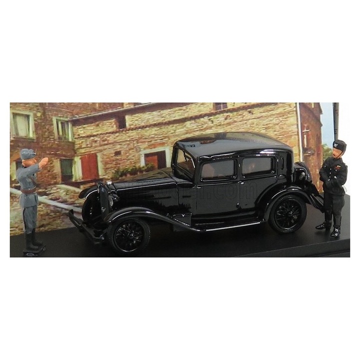 Modellautó, Alfa Romeo 6C 1750, Mussolini személyautó, Rio, Fém, Többszínű