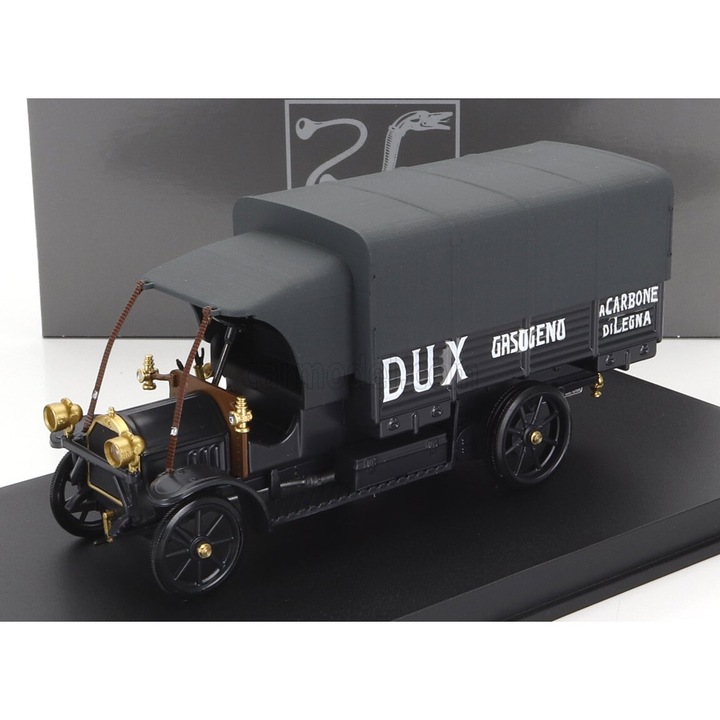 Automacheta Fiat 18bl Truck Dux Gasogeno 1929 1:43, Rio, Fém, Fekete