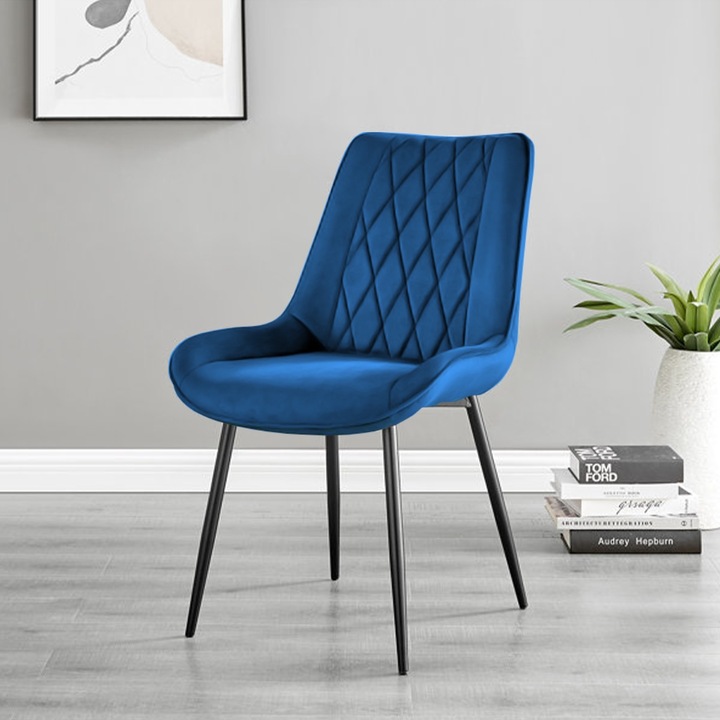 Scaun de Bucatarie 2HOME, living, comercial CHARM, Albastru inchis