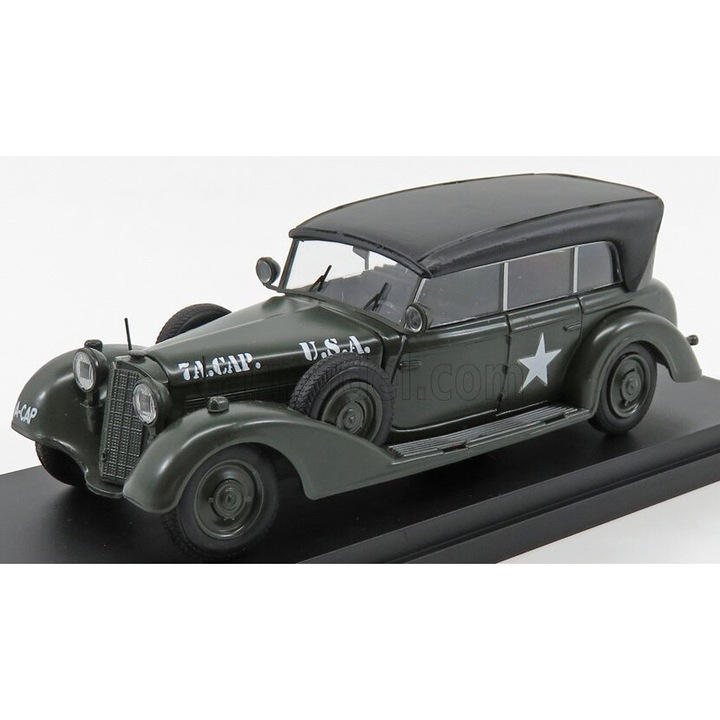 Modell Mercedes Benz 770w Cabrio Zárt, Rio, Fém, Zöld