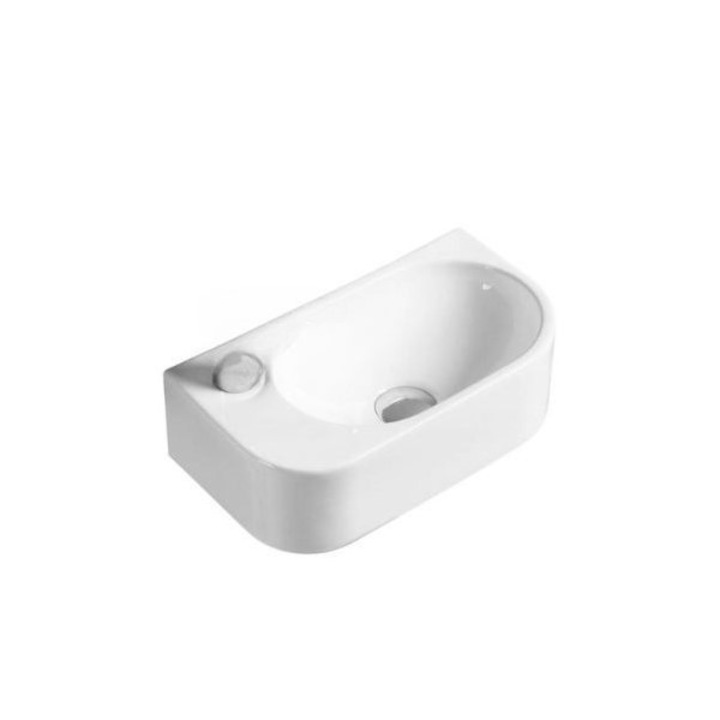 Lavoar Baie, Romstal, Evolution, Cu Orificiu Stanga, Fara Ventil, Alb, 41X22.5X11Cm