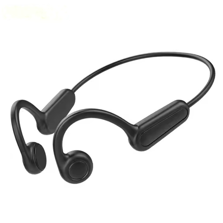 Безжични слушалки, отворено ухо, Bluetooth 5.3, аудио, костна проводимост, IPX5, работа и спорт, водоустойчивост, 13 ч автономия, ясна HIFI музика и разговори, ергоном дизайн, с лента за врата, безжична връзка, комфорт, гласов асистент, 25 g, черен въглен