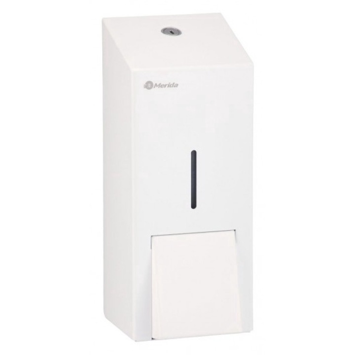 Szappanadagoló, fém fehér, utántölthető, függesztett 900ml DSB101/DSB106, 26 x 12 x 11 cm