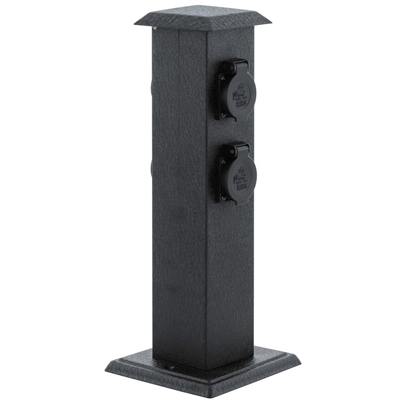 Stalp exterior cu prize Eglo Park4, H:400mm