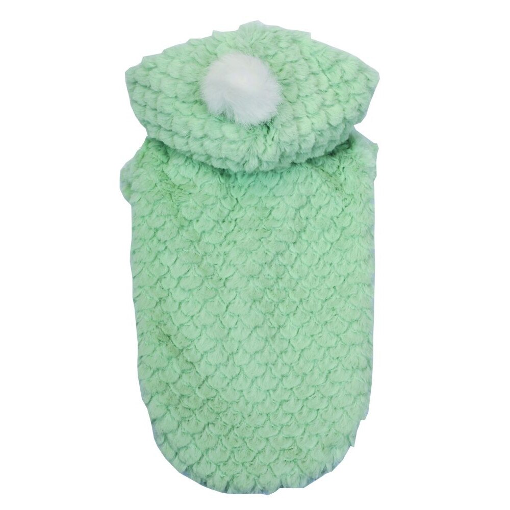 Palton cu nasture Swarovski pentru caini - Lycia - M - Verde