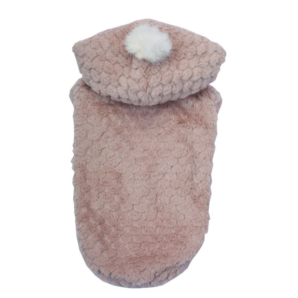 Palton cu nasture Swarovski pentru caini - Lycia - XL - Bej