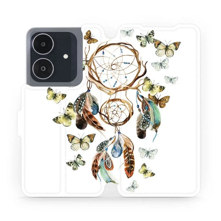 Калъф флип Mobiwear за Realme Note 60, дизайн с животни, многоцветен, материал от екологична кожа