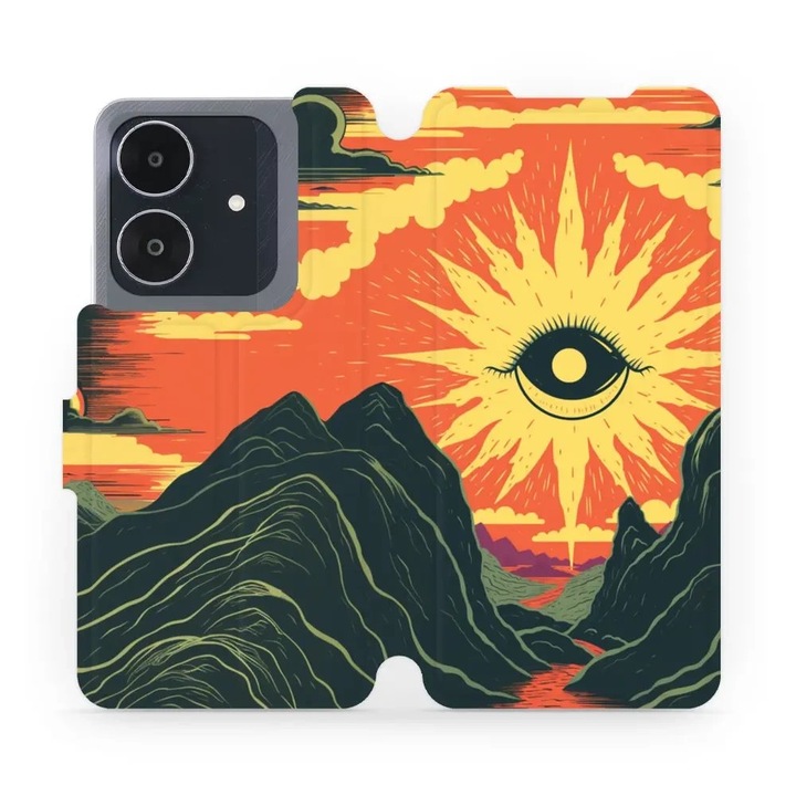 Калъф тип книга Mobiwear за Realme Note 60, елегантен дизайн, устойчив на удари и драскотини, многоцветен