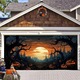 Cort de Halloween pentru Usa Garajului, Fokelyi, 7x8 Ft, Bej, Set cu franghie si carlige