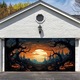 Cort de Halloween pentru Usa Garajului, Fokelyi, 7x8 Ft, Bej, Set cu franghie si carlige