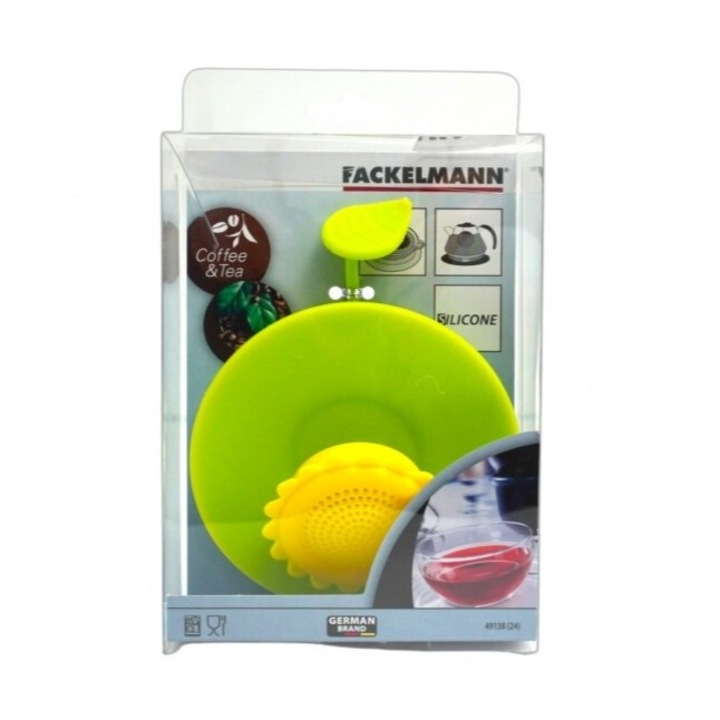 Infuzor ceai Fackelmann, cu capac din silicon, 10x11x5,5cm