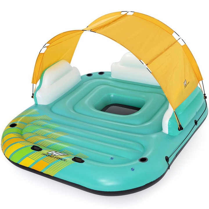 Надуваем остров Bestway Hydro-force Sunny Lounge Island, 3.00 м x 2.75 м