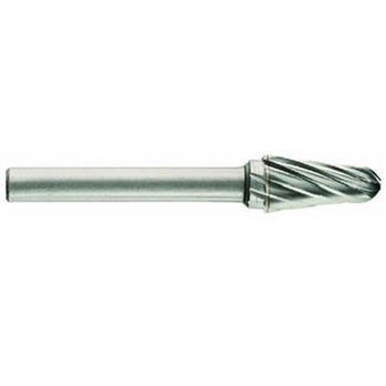 Freza din carbura de tungsten forma L - conica cu cap rotunjit, tais simplu tip A, diametru 10 mm, Tivoly Freza din carbura de tungsten forma L - conica cu cap rotunjit, tais simplu tip A, diametru 10 mm, Tivoly