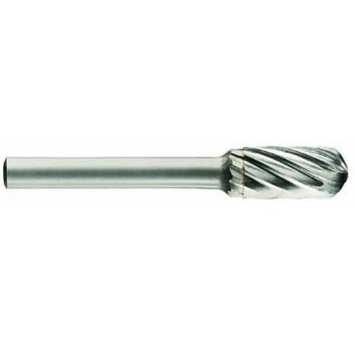 Freza din carbura de tungsten forma C - cilindrica cu cap rotunjit, tais simplu tip A,diametru 12 mm,Tivoly