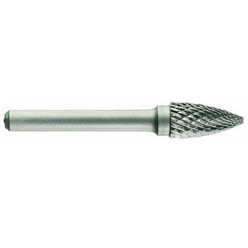 Freza din carbura tungsten forma G- arcuita cu cap ascutit,ascutire dubla tip D,diametru 12 mm,Tivoly