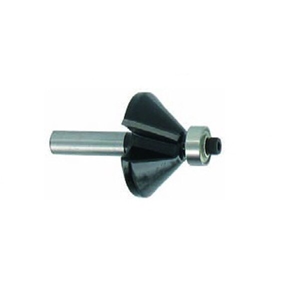 Freza cu coada,profilata unghiular,placata CMS,cu rulment copier,diametru 32,5 mm,Tivoly