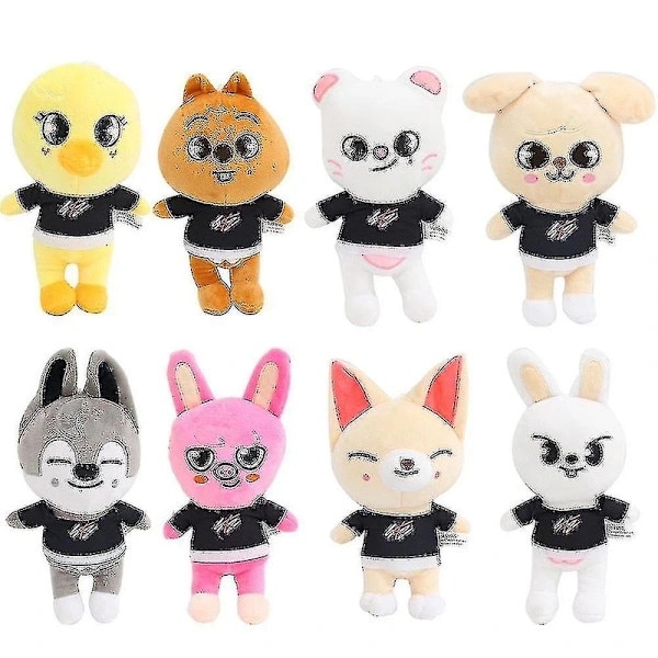 Jucarie de plus Stray Kids 20cm, set de personaje, multicolor