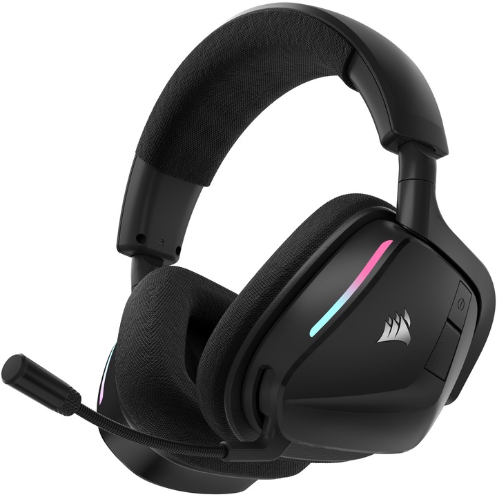 Геймърски слушалки Corsair Void v2, 2.4GHz безжични - Bluetooth - Dolby Atmos, съвместими с PC/Mac/PS4/PS5/Switch, бързо зареждане, черни