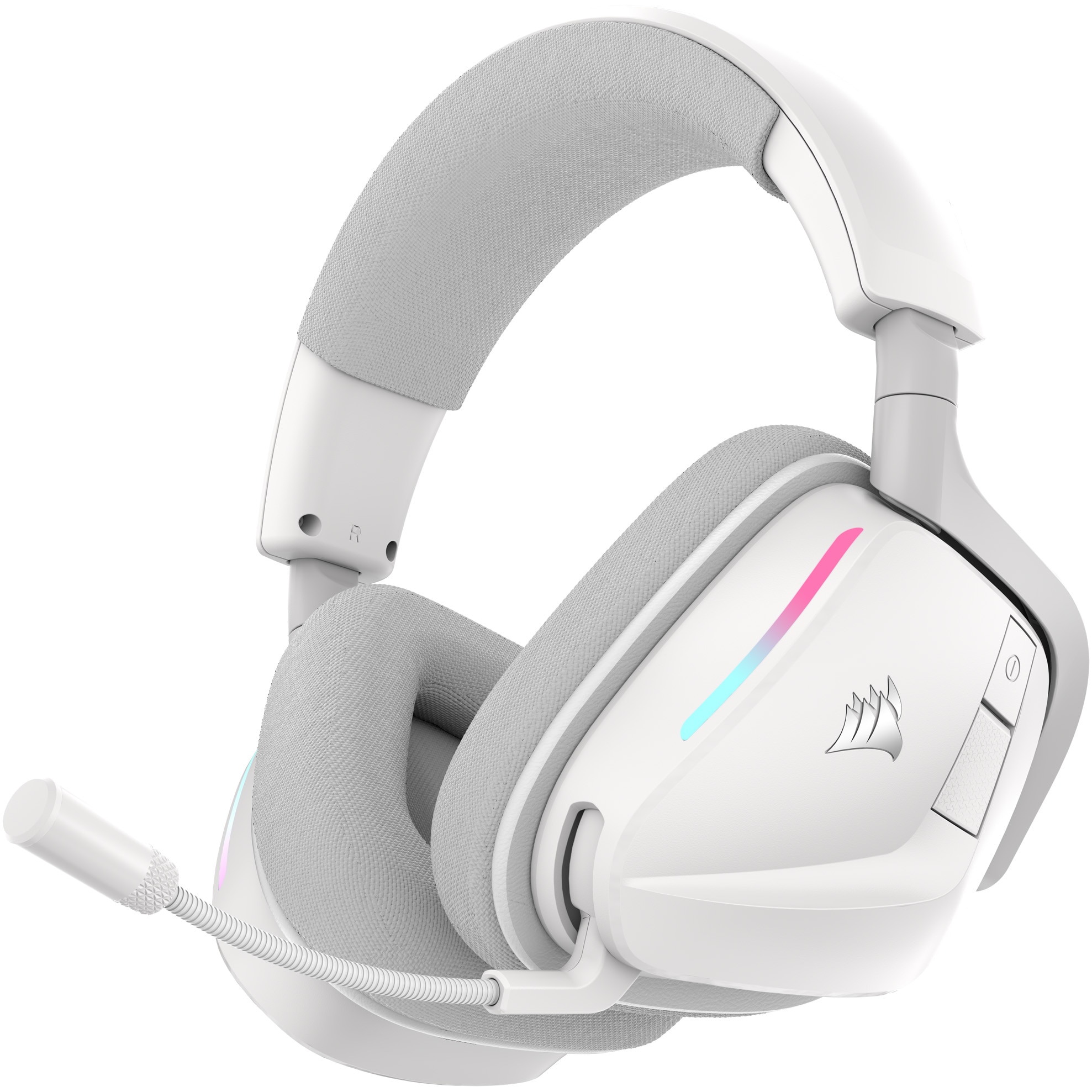 Casti gaming Corsair Void v2, 2.4GHz Wireless - Bluetooth - Dolby Atmos, compatibile PC/Mac/PS4/PS5/Switch, fast charging, Alb