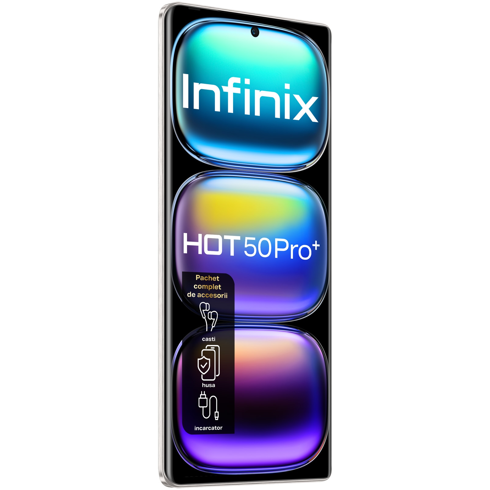 Telefon mobil Infinix HOT 50 Pro+, 256GB, 4G, Titanium Grey