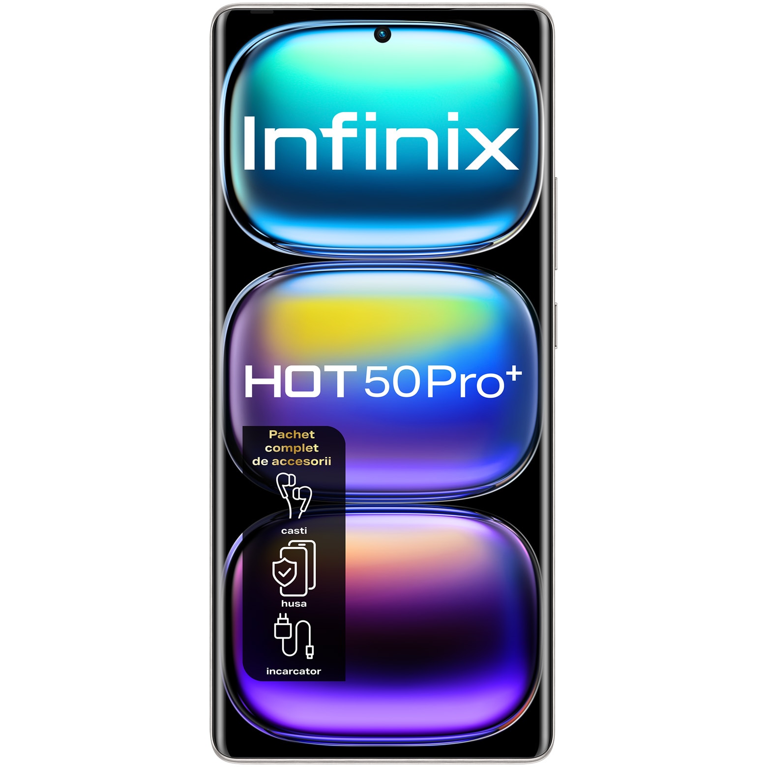 Telefon mobil Infinix HOT 50 Pro+, 256GB, 4G, Titanium Grey