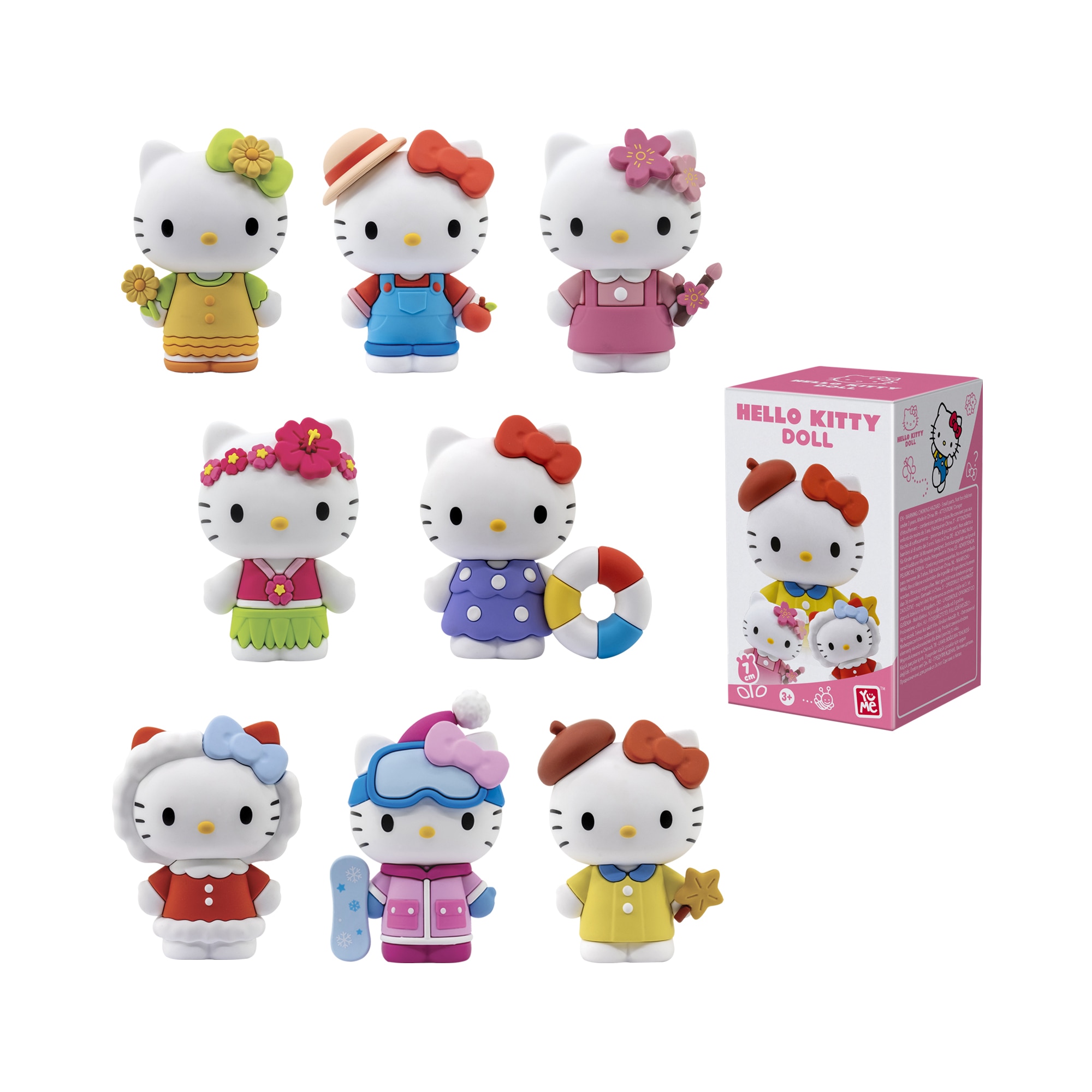 Figurina surpriza Yume Toys - Hello Kitty, Four Seasons, 7 cm