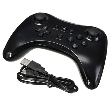 Maneta Wireless Pro Controller compatibil Nintendo Wii U + Cablu alimentare Maneta Wireless Pro Controller compatibil Nintendo Wii U + Cablu alimentare