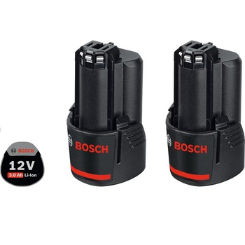 Set 2 acumulatori Li-Ion Bosch Professional GBA, 12 V, 3.0 Ah, sistem flexibil de alimentare Bosch Set 2 acumulatori Li-Ion Bosch Professional GBA, 12 V, 3.0 Ah, sistem flexibil de alimentare Bosch