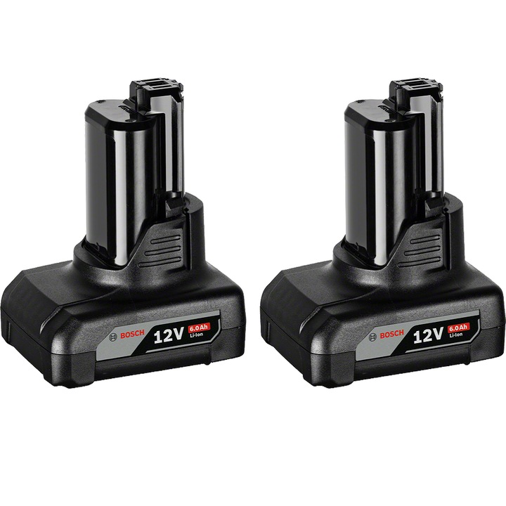 Комплект 2 батерии Li-Ion Bosch Professional GBA, 12 V, 6.0 Ah, Bosch Flexible Power System